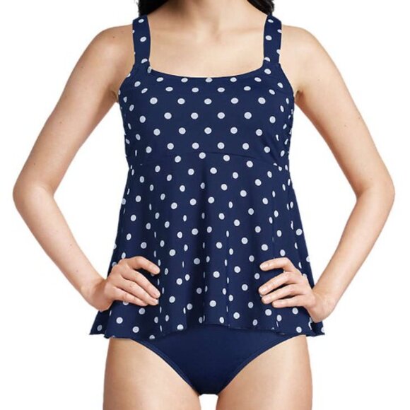 Lands' End Flutter Scoop Neck Tankini - Extra Small Long - NWT - Picture 11 of 12